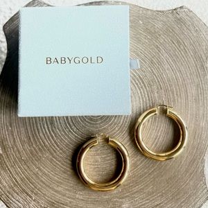 BABYGOLD Grand Tube Hoop Earrings